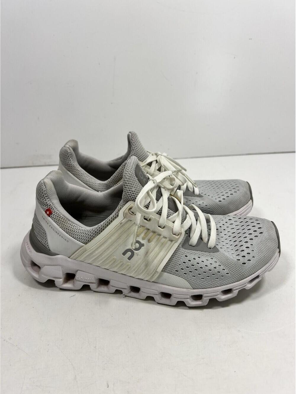 On Cloudswift Running Shoes Women 8 Cream Gray Athletic Sneakers CloudTec